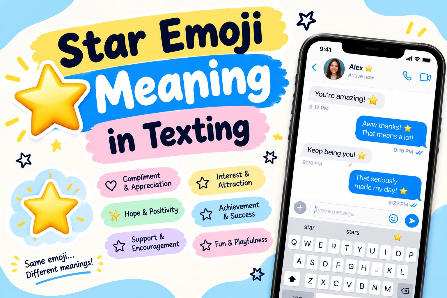 ⭐ Star Emoji Meaning in Texting